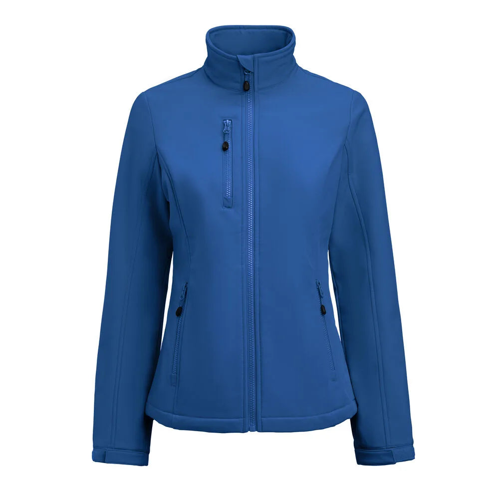Printer Airwalk Softshell Jas Dames Helder Blauw