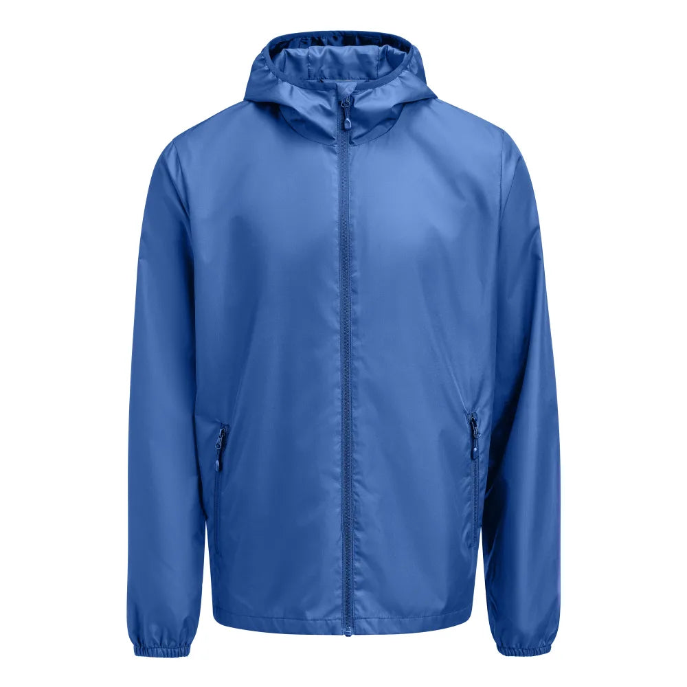 Printer Grab Windbreaker Heren Helder Blauw