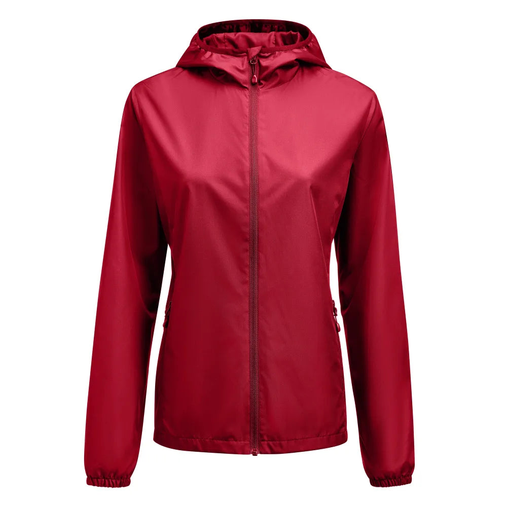 Printer Grab Windbreaker Dames Rood