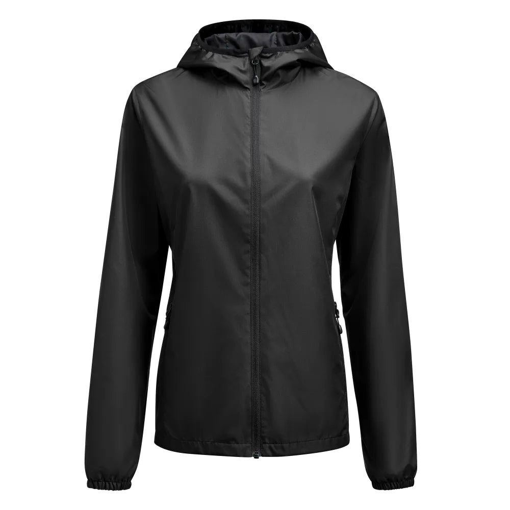 Printer Grab Windbreaker Dames Zwart