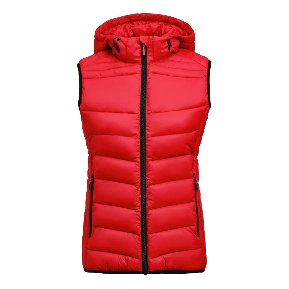 Printer Base Bodywarmer Dames Rood