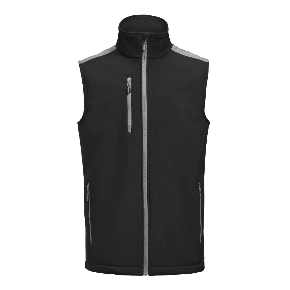 Printer Prime Softshell Bodywarmer Heren Zwart Staalgrijs