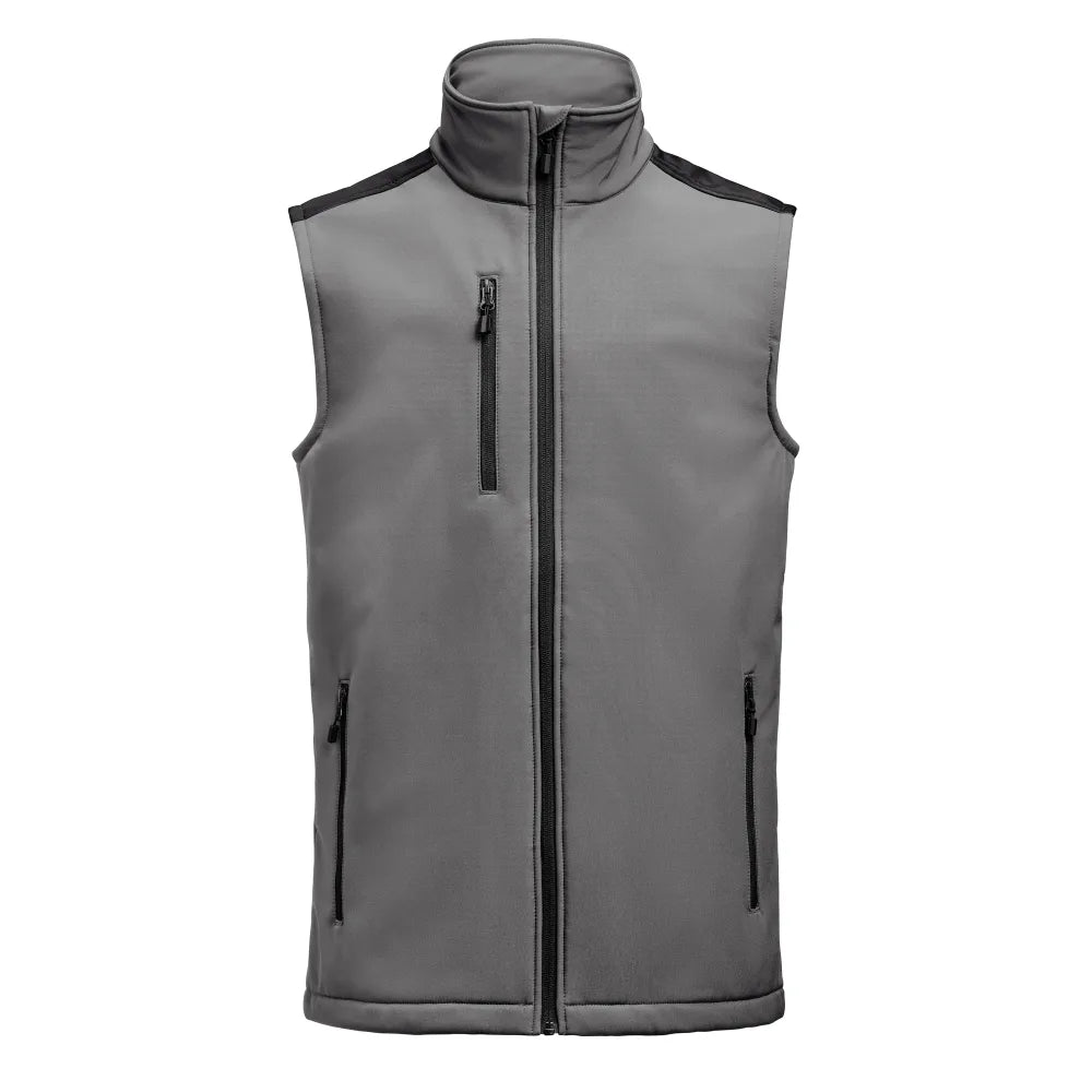 Printer Prime Softshell Bodywarmer Heren Staalgrijs Zwart