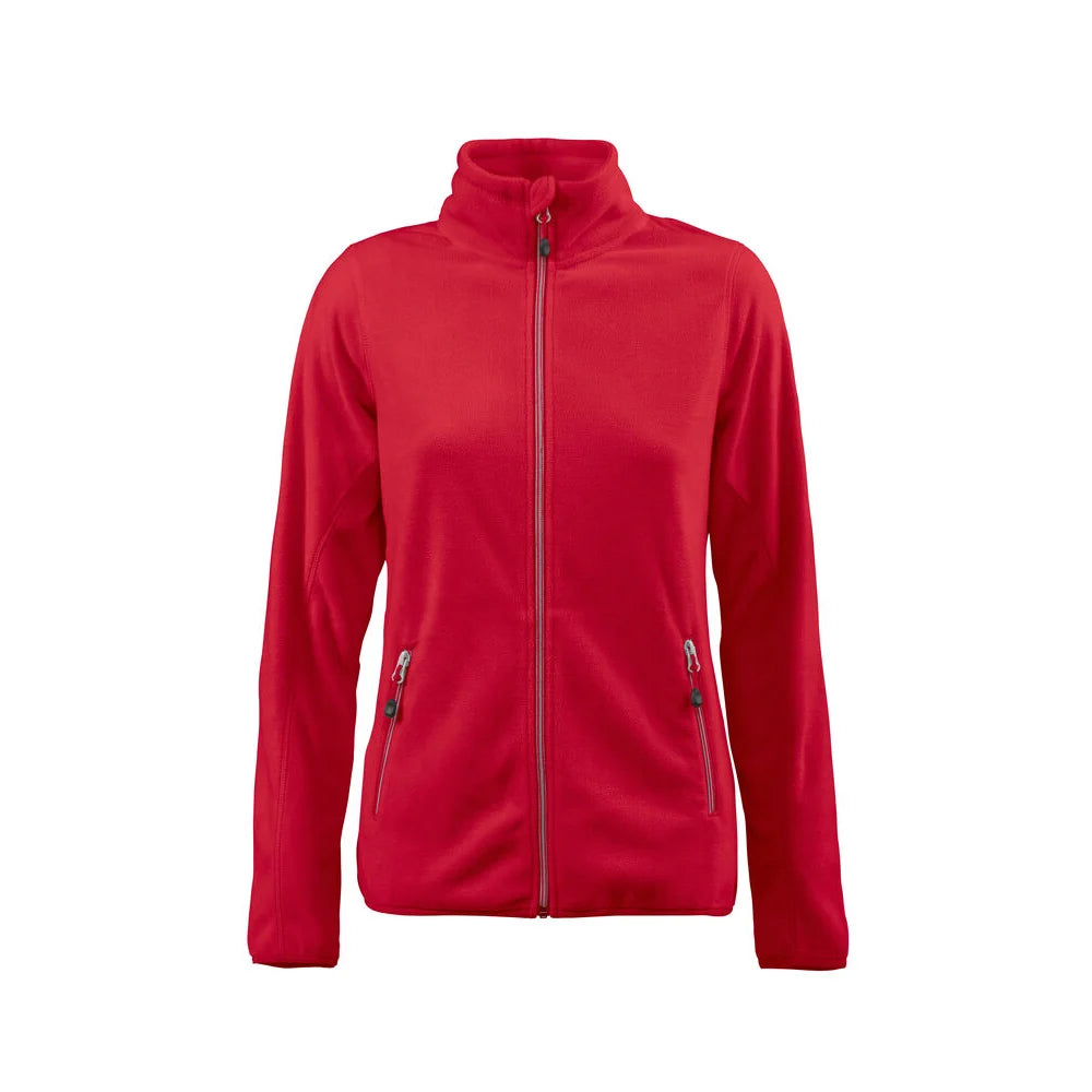 Printer Twohand Fleece Jas Dames Rood