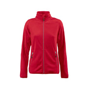 Printer Twohand Fleece Jas Dames Rood