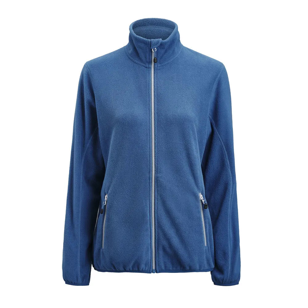 Printer Twohand Fleece Jas Dames Helder Blauw