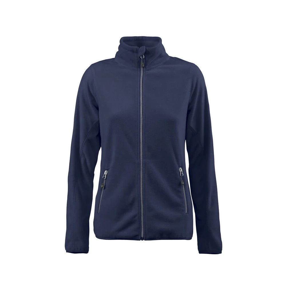 Printer Twohand Fleece Jas Dames Marine