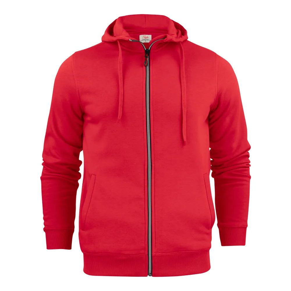 Printer Overhead Sweater Volledige Rits Heren Rood
