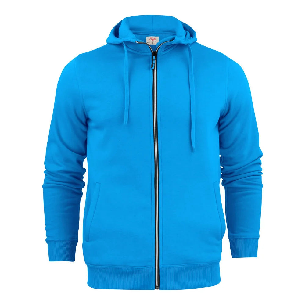 Printer Overhead Sweater Volledige Rits Heren Oceaan Blauw
