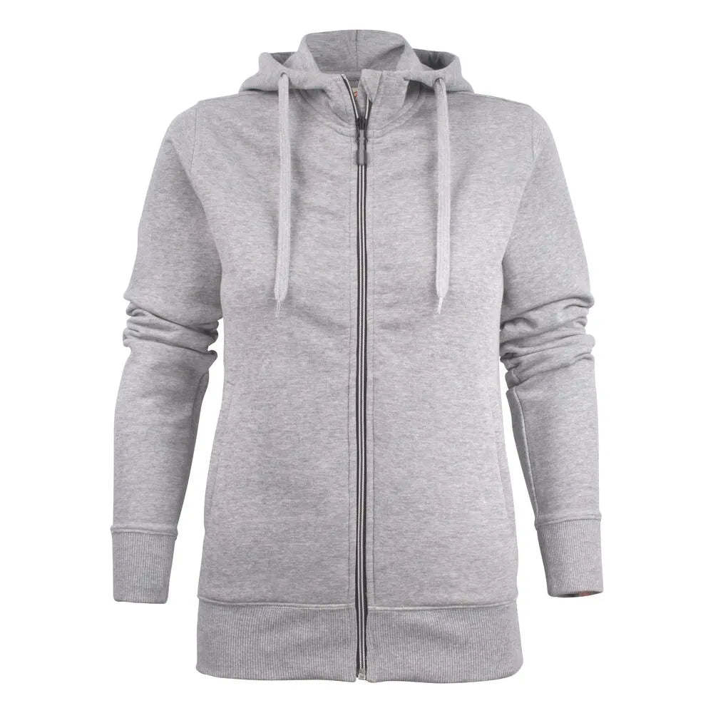 Printer Overhead Sweater Volledige Rits Dames Grijs Mêlée