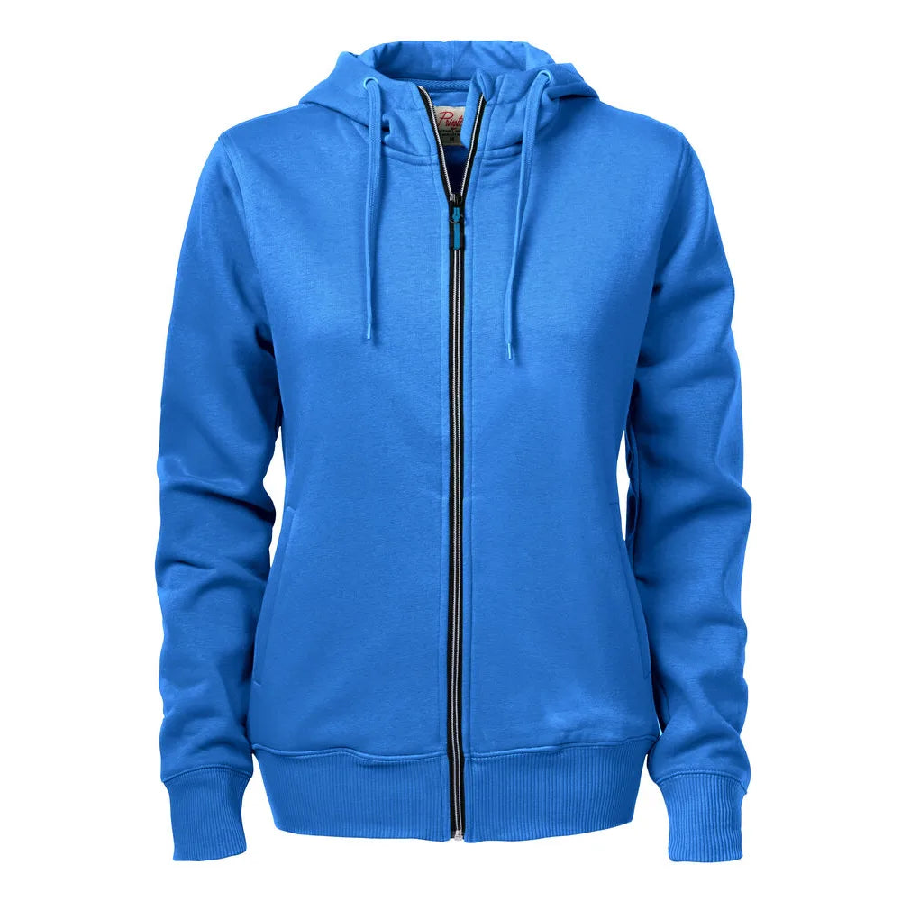 Printer Overhead Sweater Volledige Rits Dames Oceaan Blauw
