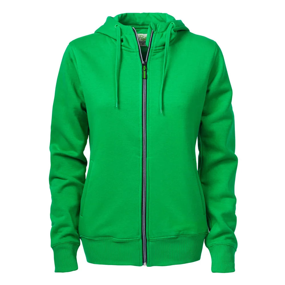 Printer Overhead Sweater Volledige Rits Dames Frisgroen