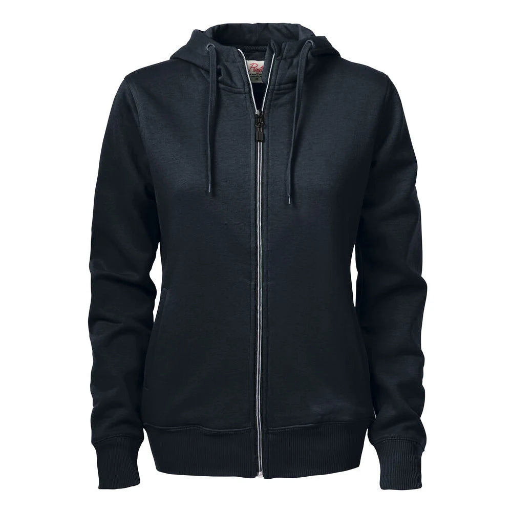 Printer Overhead Sweater Volledige Rits Dames Zwart