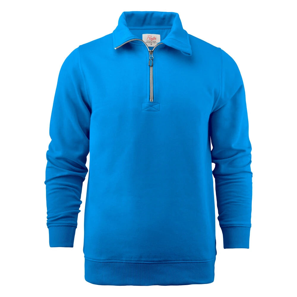 Printer Rounders Rsx Sweater Halve Rits Unisex Oceaan Blauw
