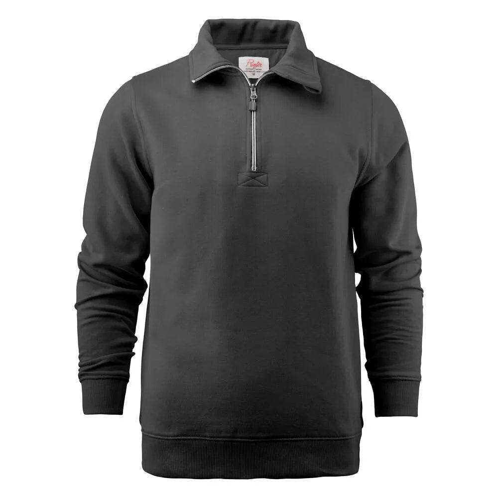 Printer Rounders Rsx Sweater Halve Rits Unisex Zwart