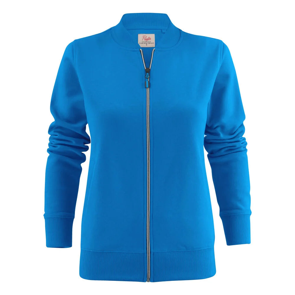 Printer Javelin Sweater Volledige Rits Dames Oceaan Blauw