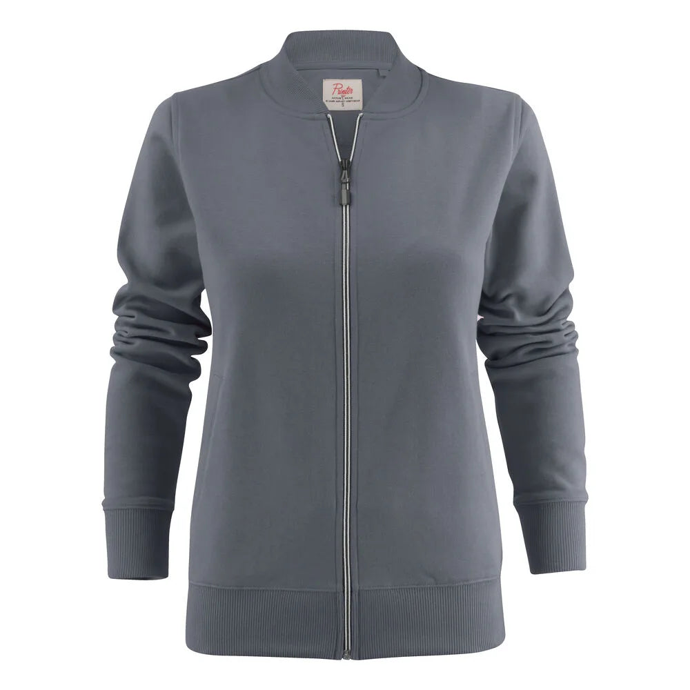 Printer Javelin Sweater Volledige Rits Dames Staalgrijs