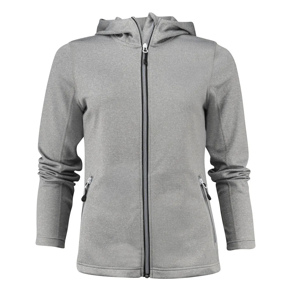 Printer Layback Hoodie Dames Grijs Mêlée