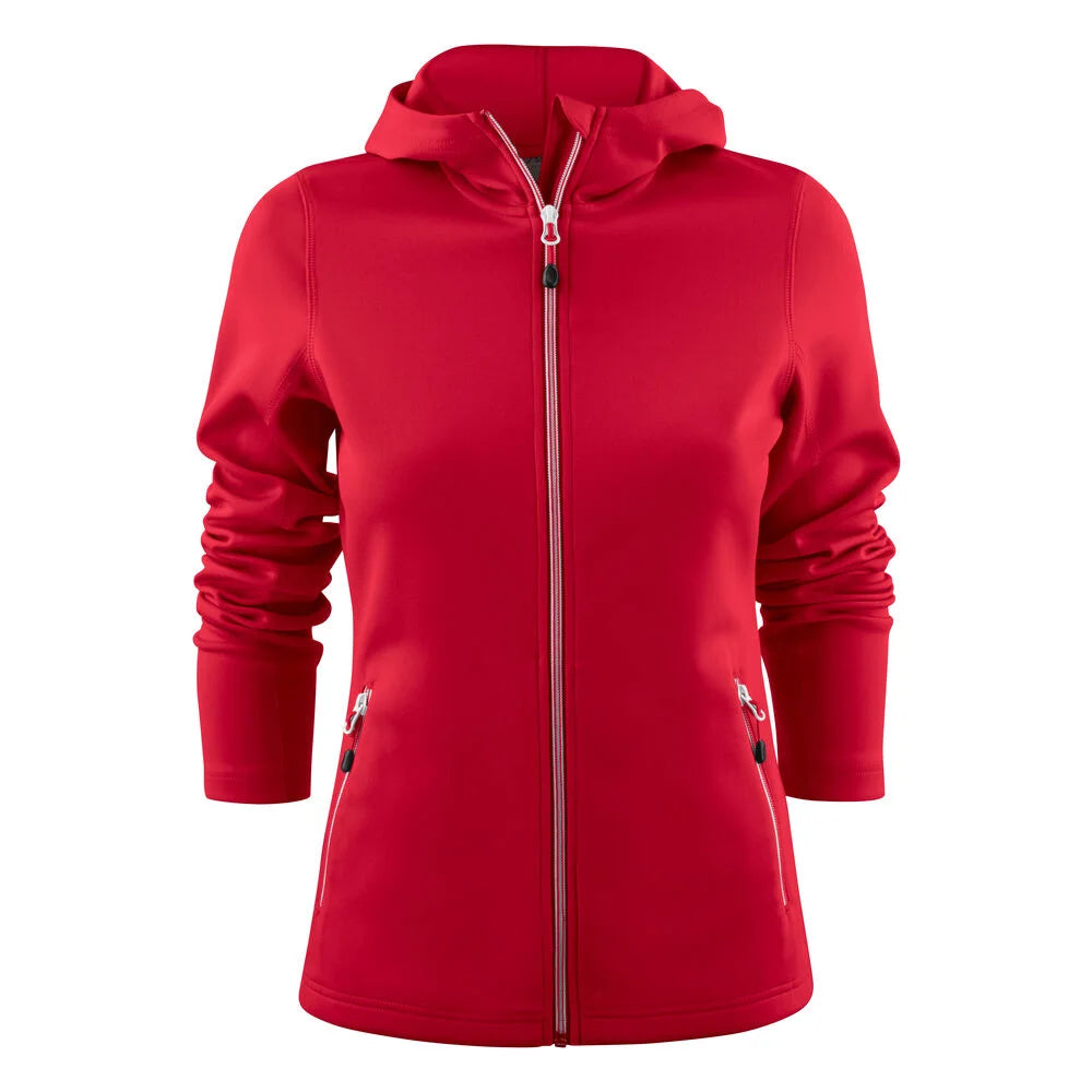 Printer Layback Hoodie Dames Rood