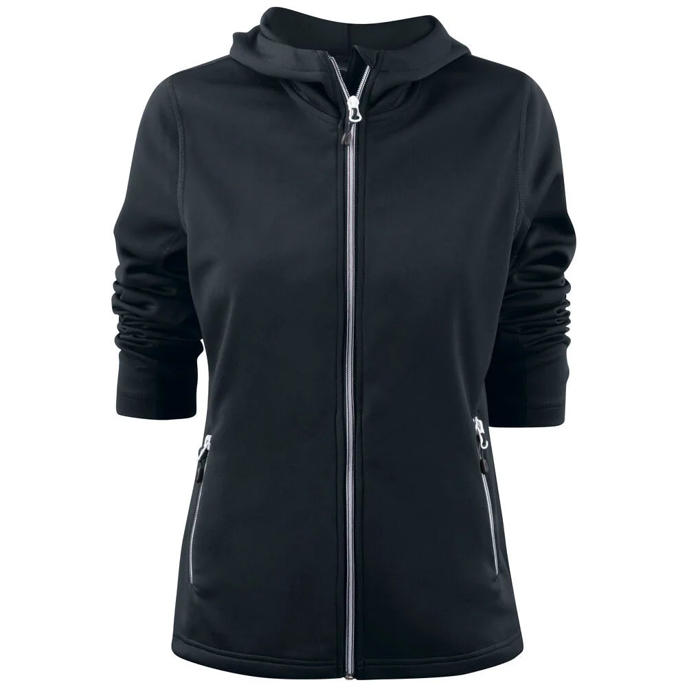 Printer Layback Hoodie Dames Zwart