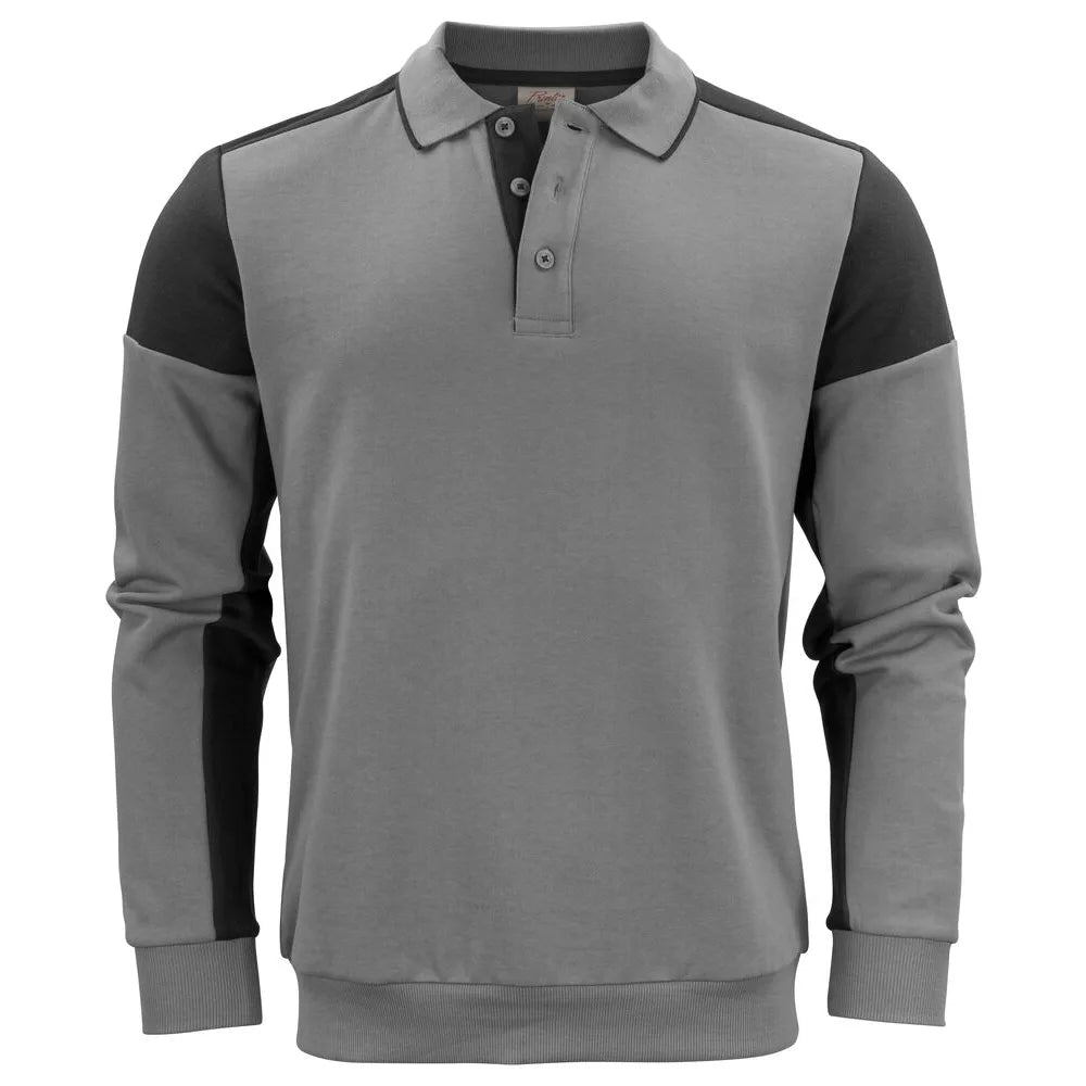 Printer Prime Polosweater Unisex Staalgrijs Zwart