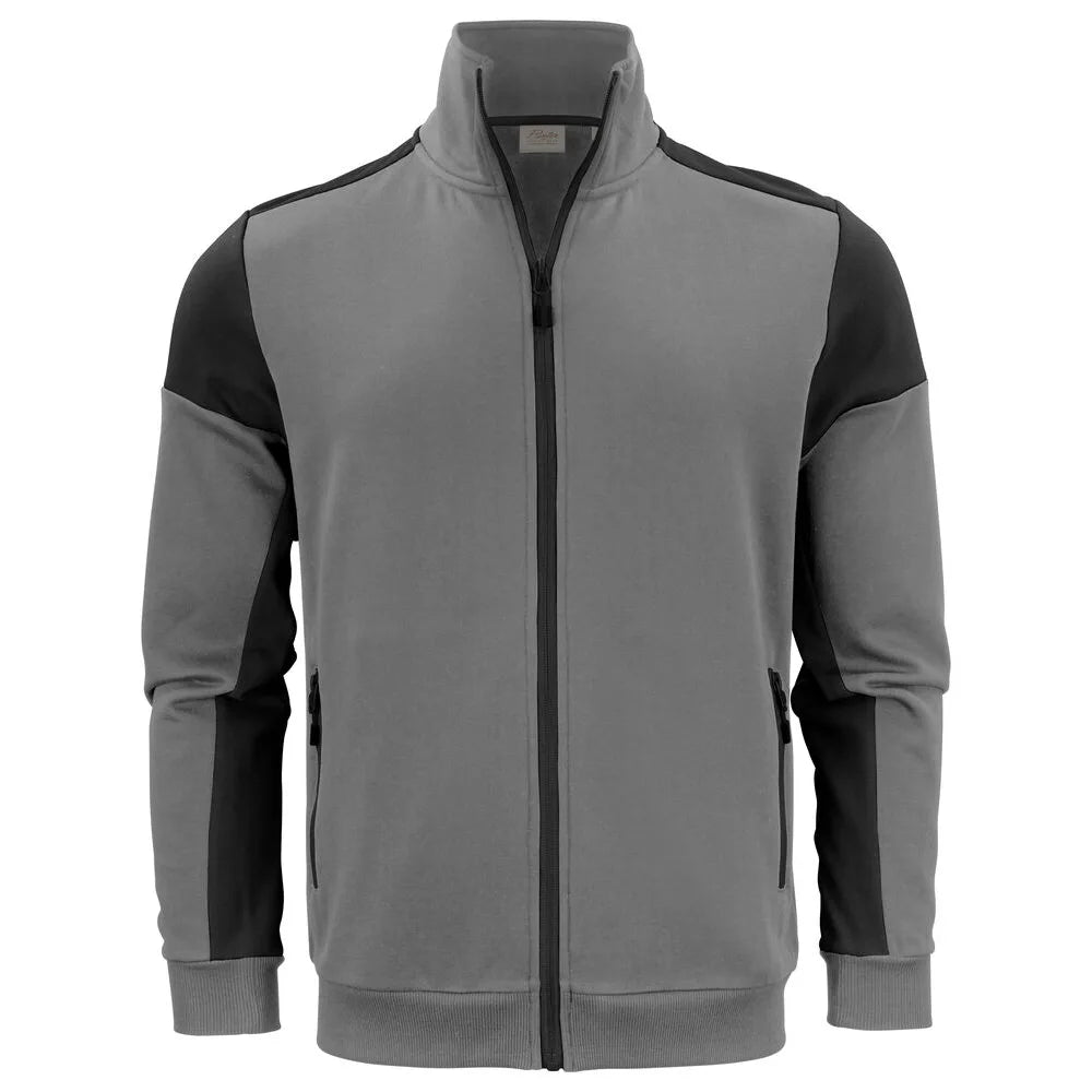 Printer Prime Sweater Volledige Rits Heren Staalgrijs Zwart