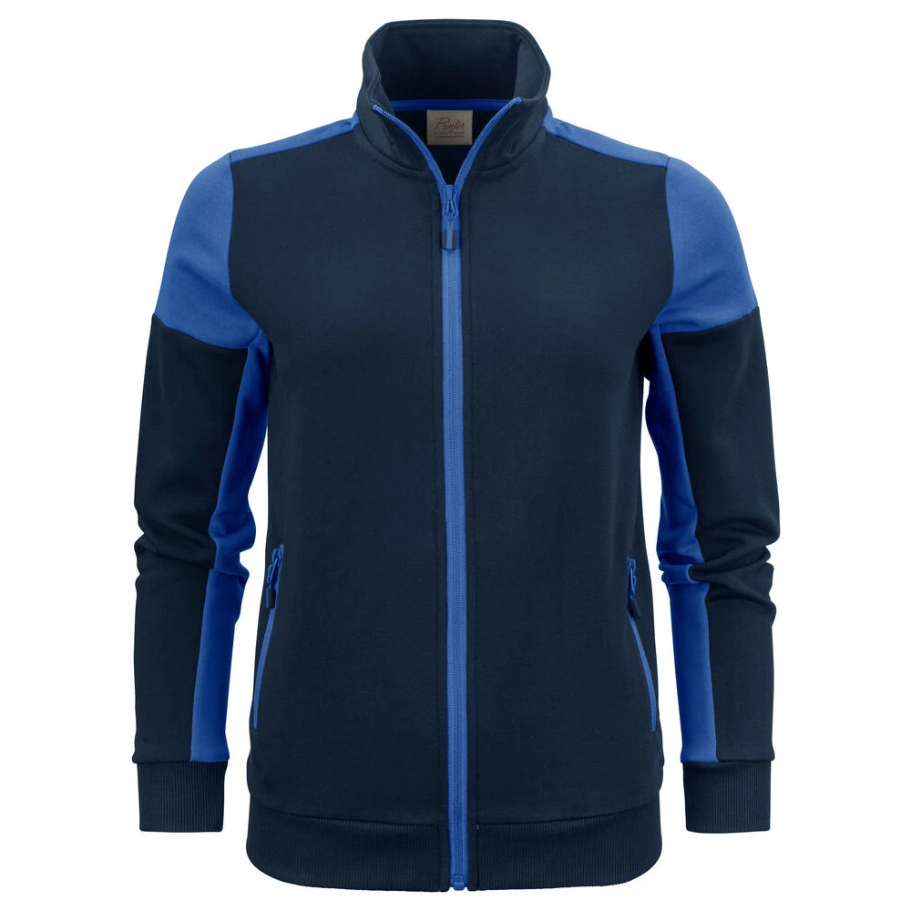 Printer Prime Sweater Volledige Rits Dames Marine Kobalt