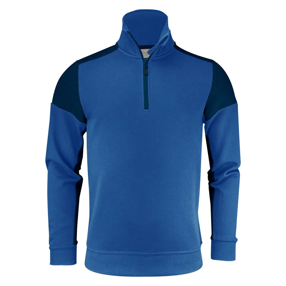 Printer Prime Sweater Halve Rits Unisex Kobalt Marine