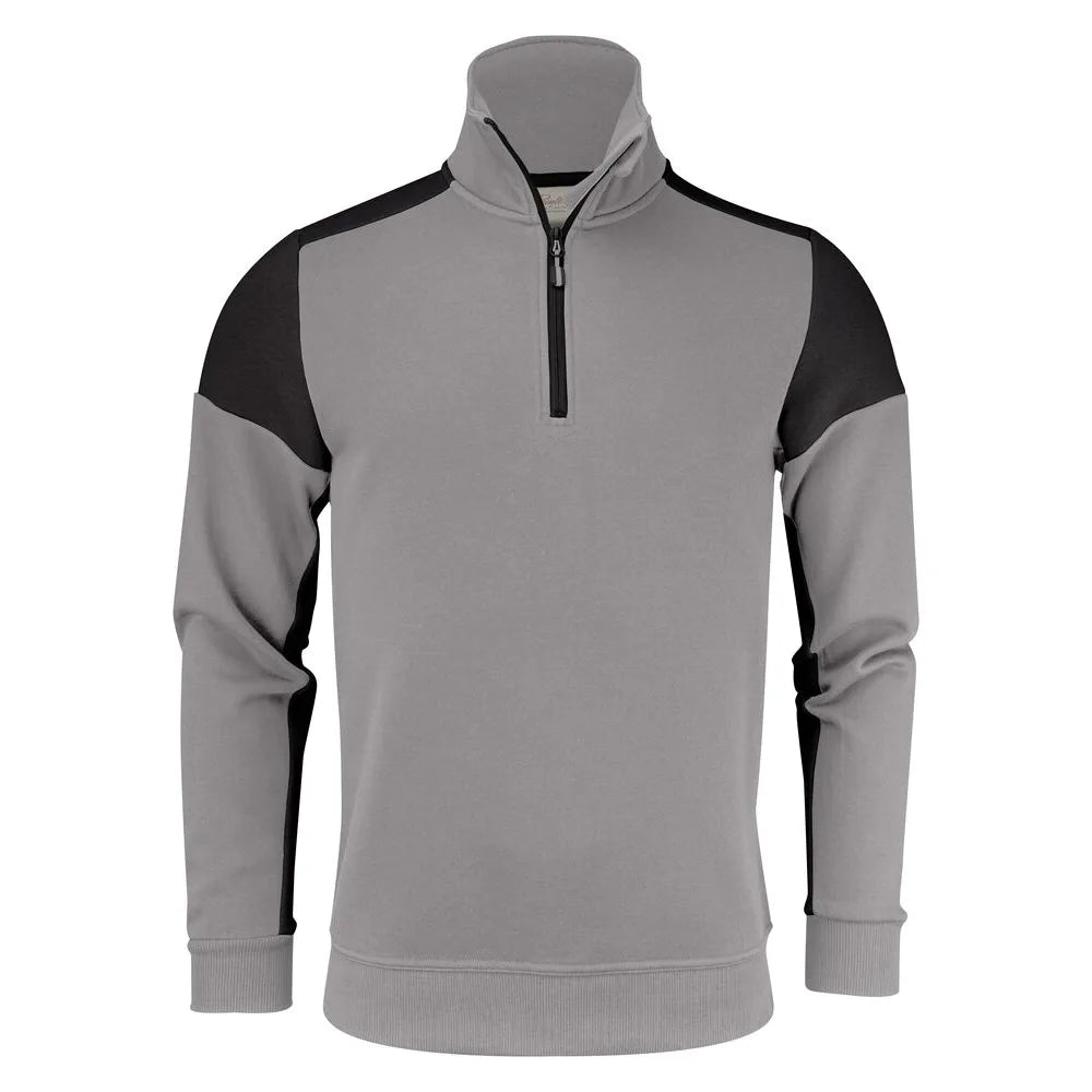 Printer Prime Sweater Halve Rits Unisex Staalgrijs Zwart