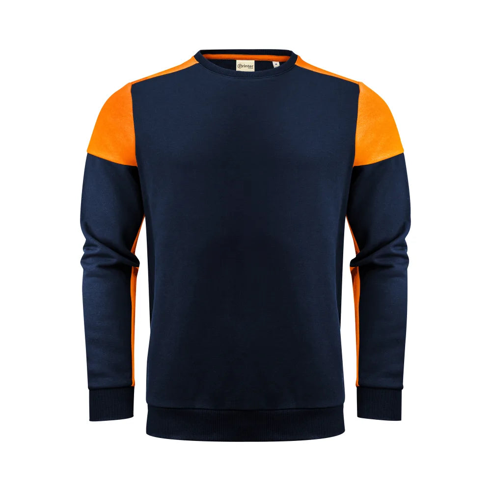 Printer Prime Crewneck Sweater Unisex Marine Neonoranje