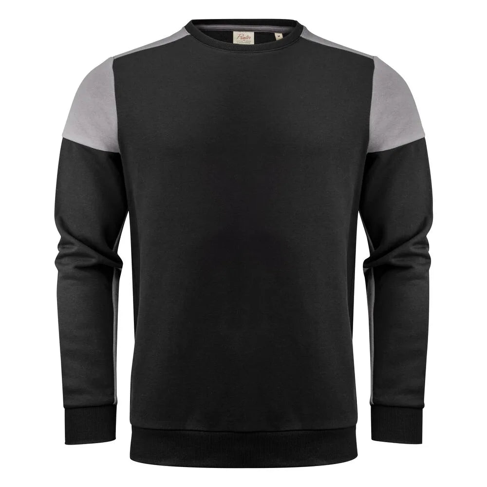 Printer Prime Crewneck Sweater Unisex Zwart Staalgrijs