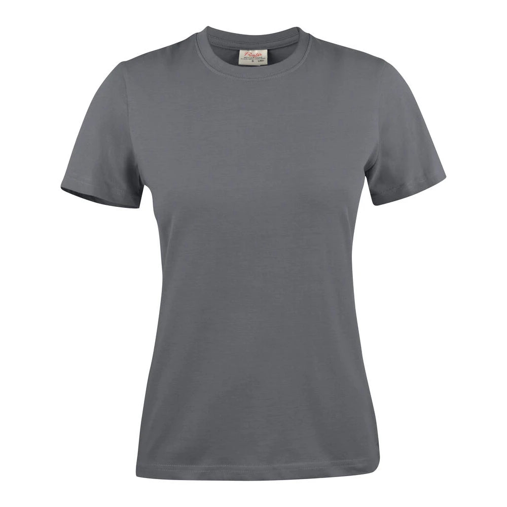Printer Heavy T T-Shirt Dames Staalgrijs