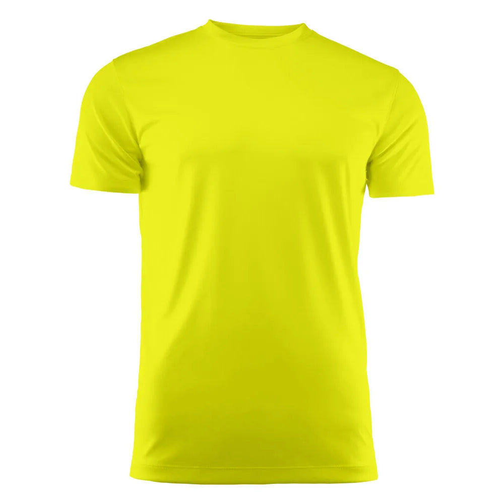 Printer Run T-Shirt Heren Neon Geel