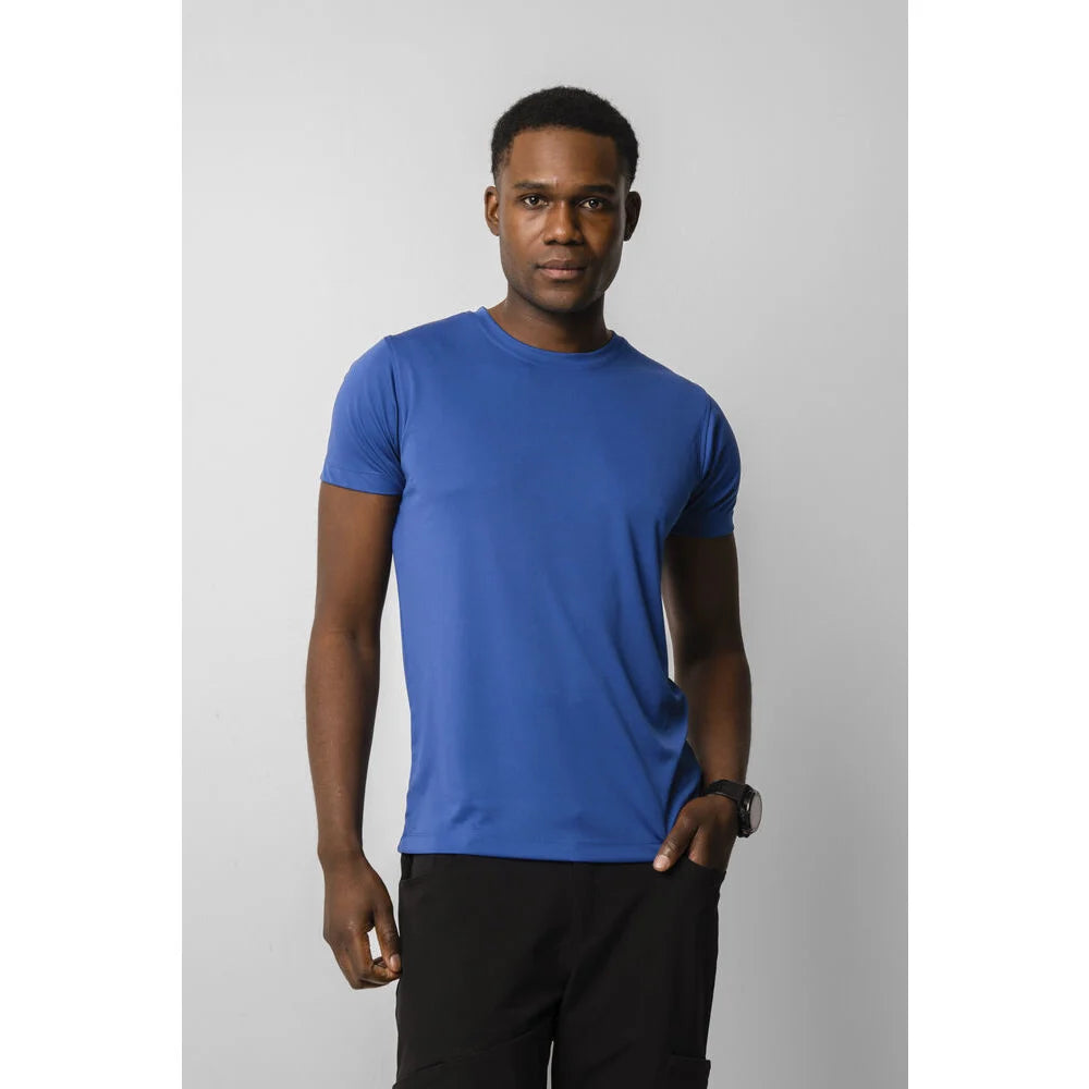 Printer Run T-Shirt Heren Helder Blauw