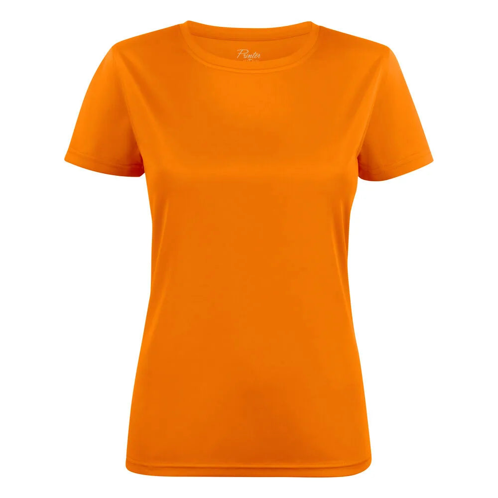 Printer Run T-Shirt Dames Oranje