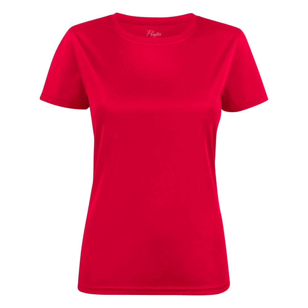 Printer Run T-Shirt Dames Rood