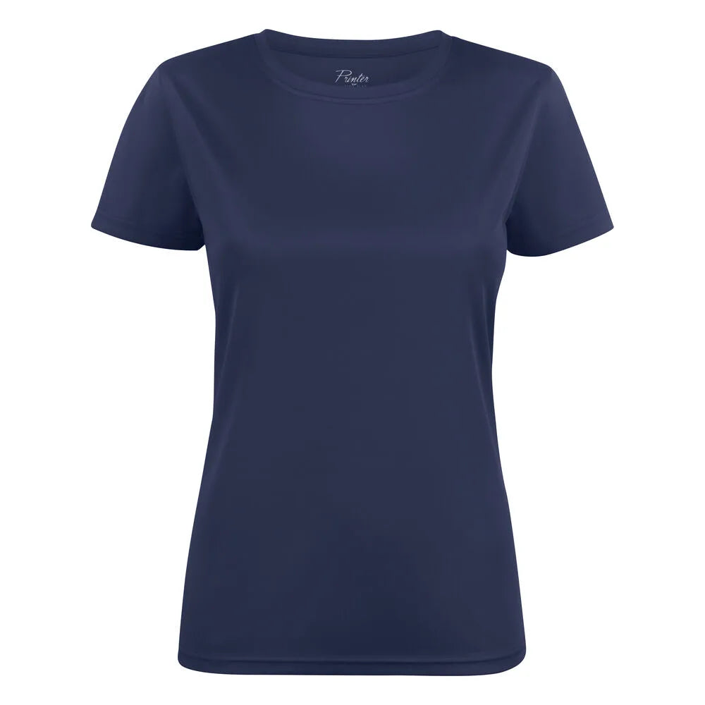 Printer Run T-Shirt Dames Marine