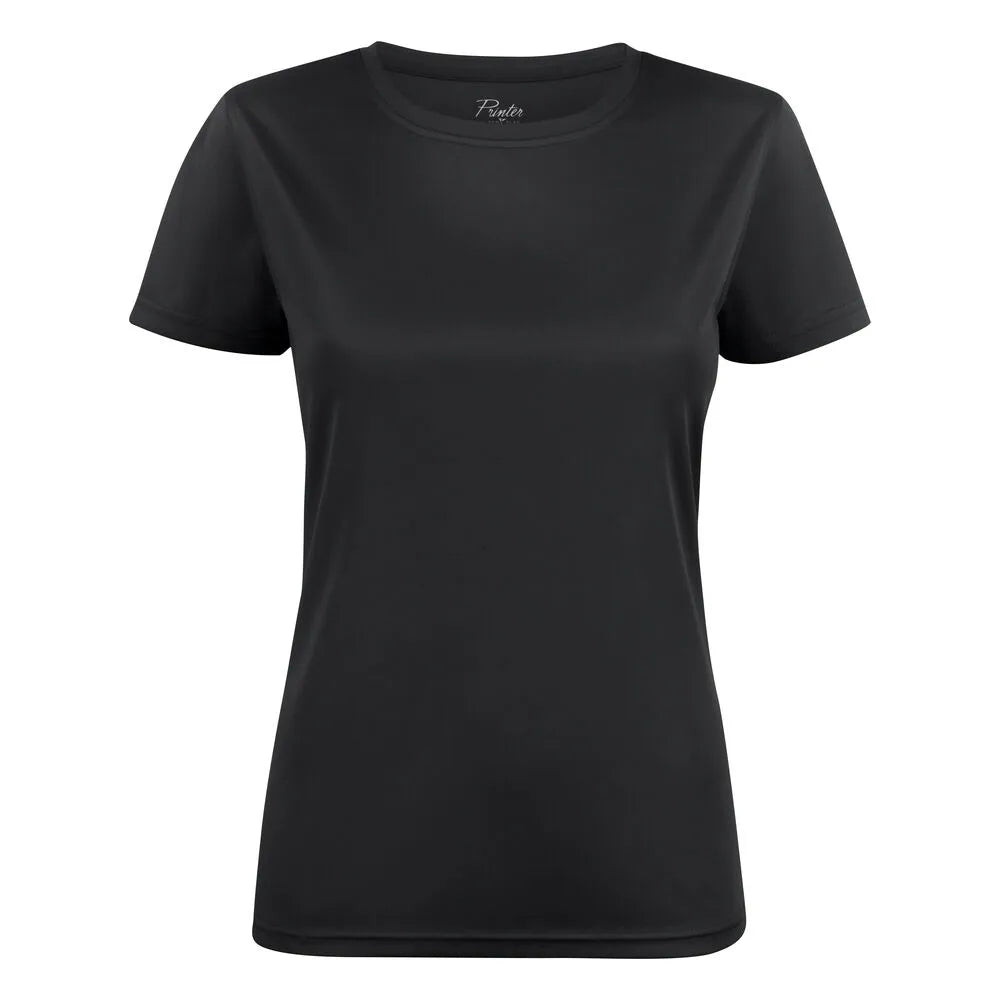 Printer Run T-Shirt Dames Zwart