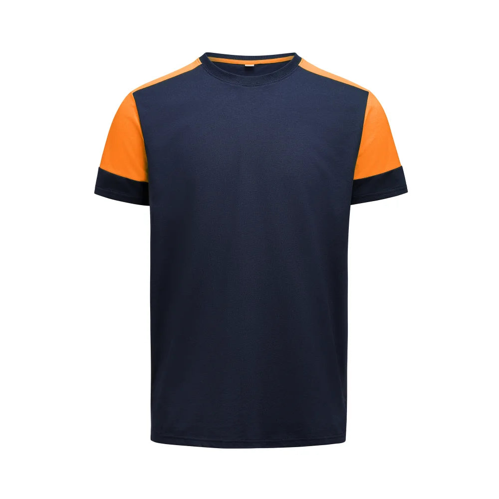 Printer Prime T-Shirt Heren Marine Neonoranje