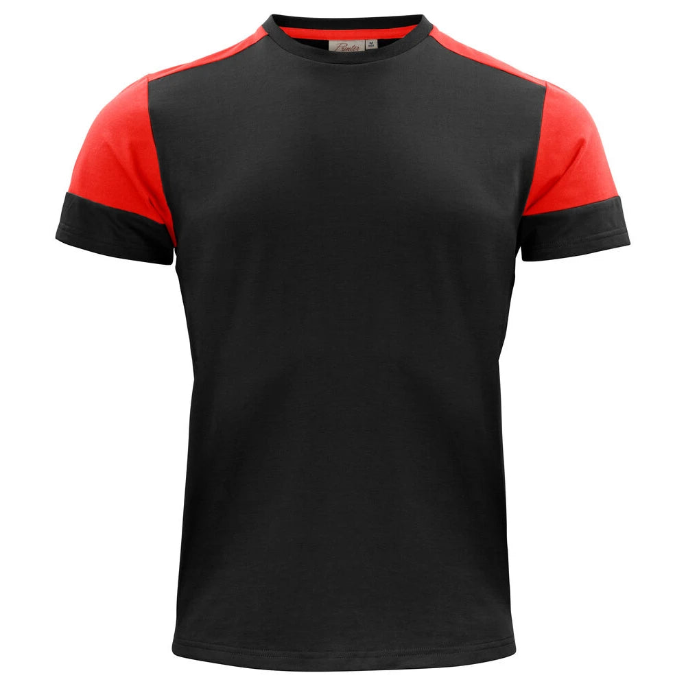 Printer Prime T-Shirt Heren Zwart Rood