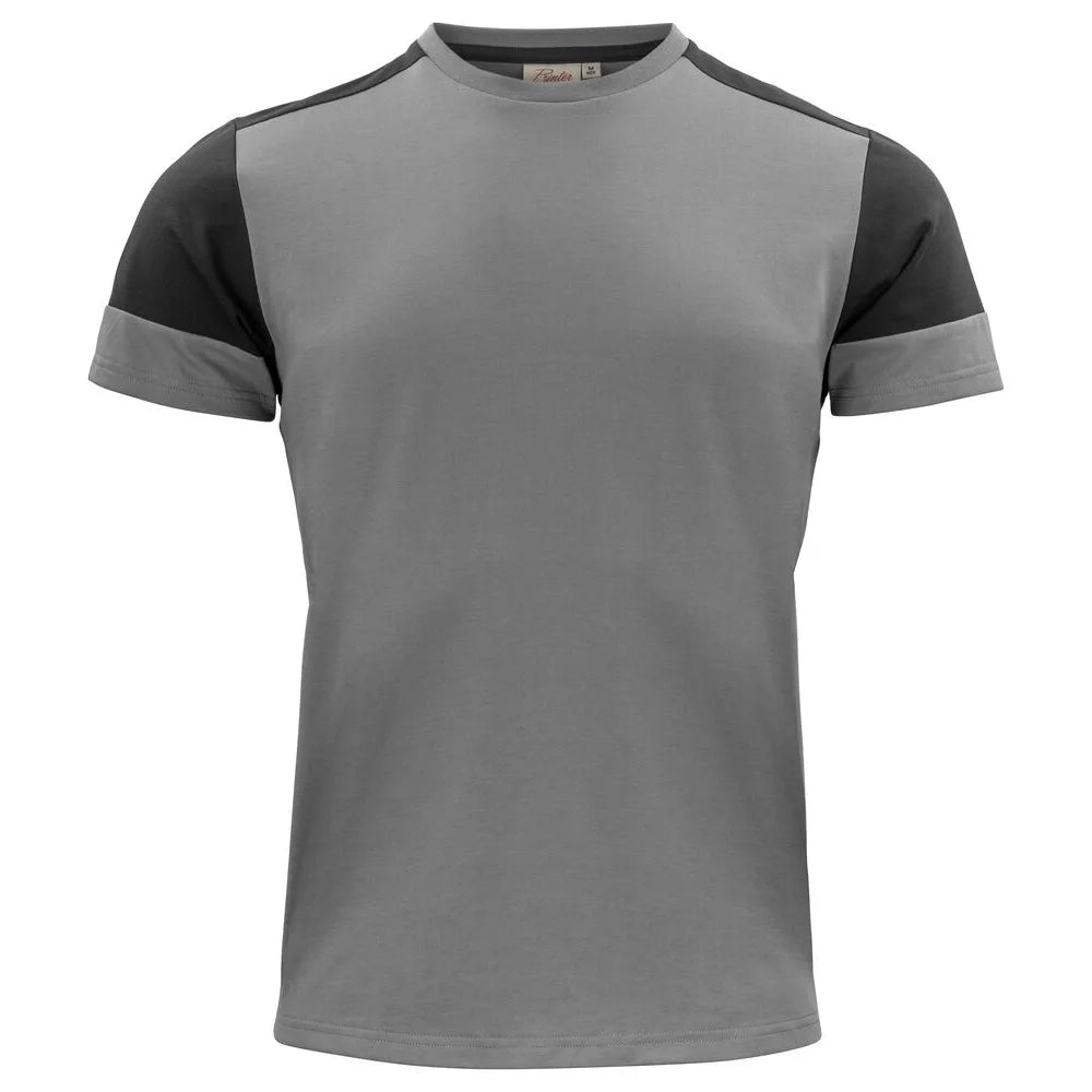 Printer Prime T-Shirt Heren Staalgrijs Zwart