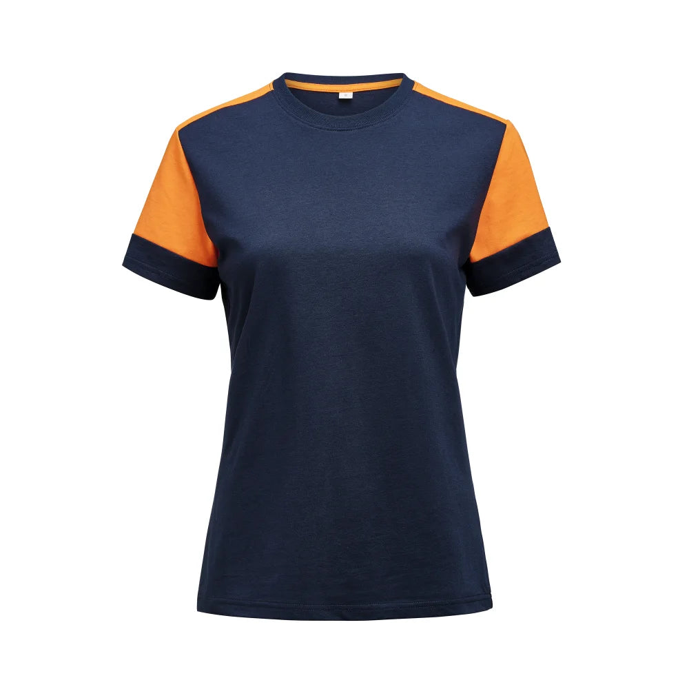 Printer Prime T-Shirt Dames Marine Neonoranje