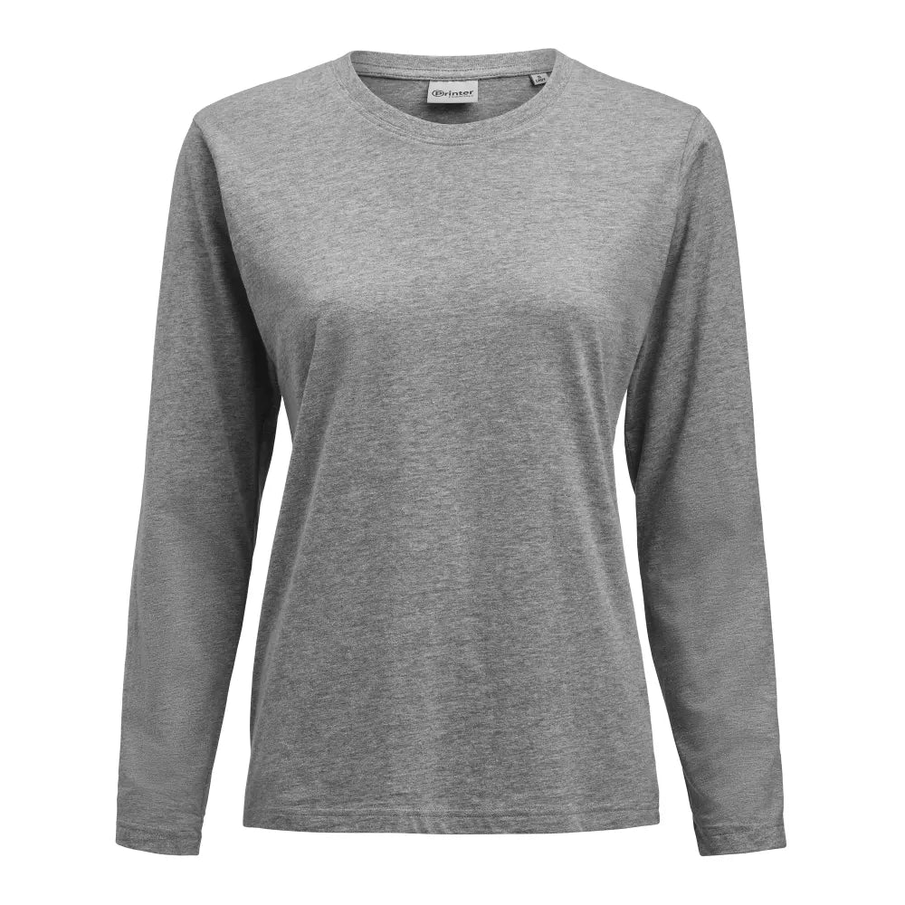 Printer Heavier Pro LS T-Shirt Dames Grijs Mêlée
