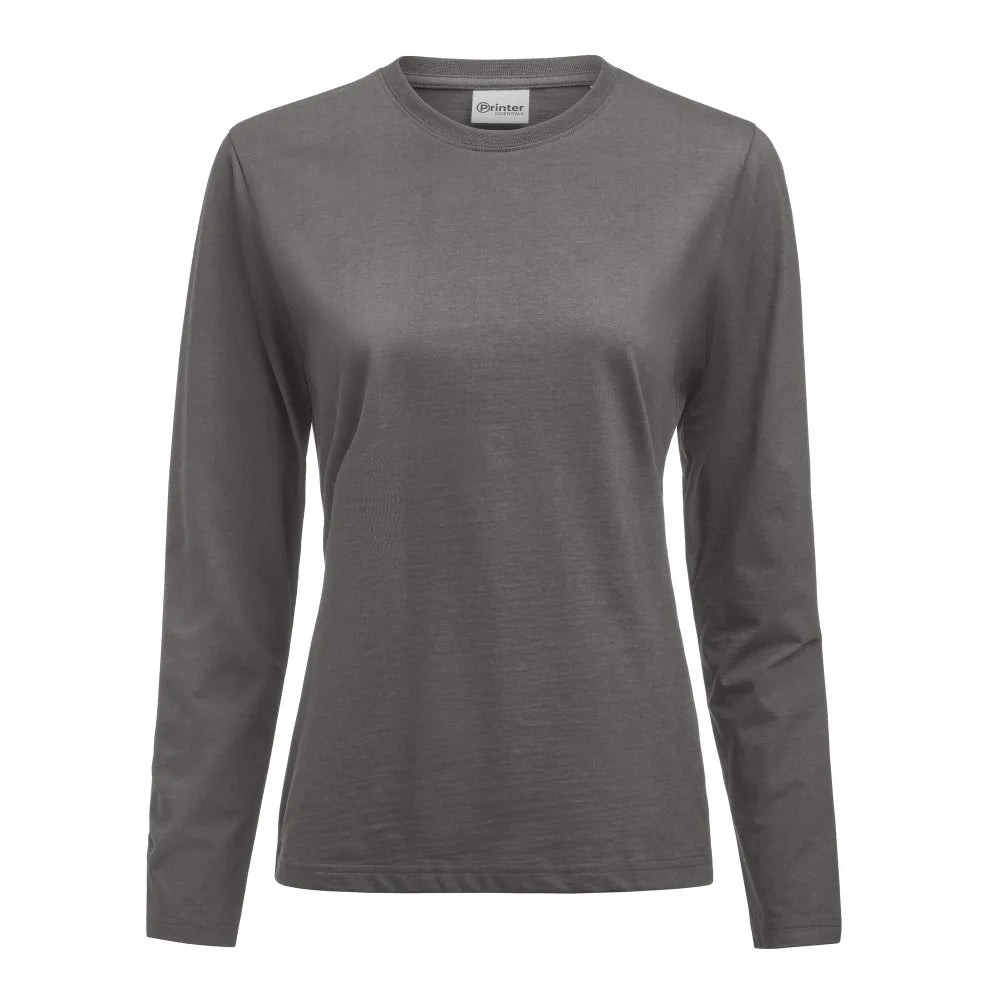 Printer Heavier Pro LS T-Shirt Dames Staalgrijs