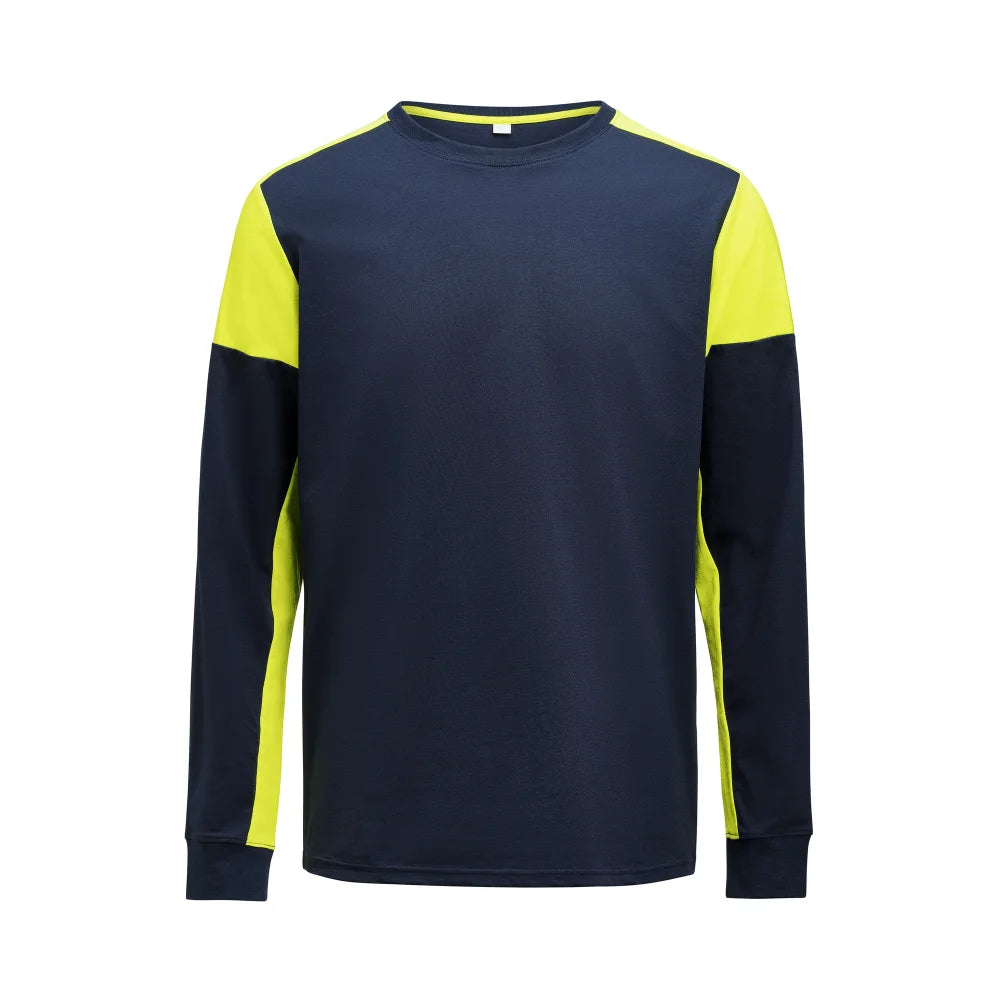 Printer Prime T-Shirt Long Sleeve T-Shirt Heren Marine Neongeel