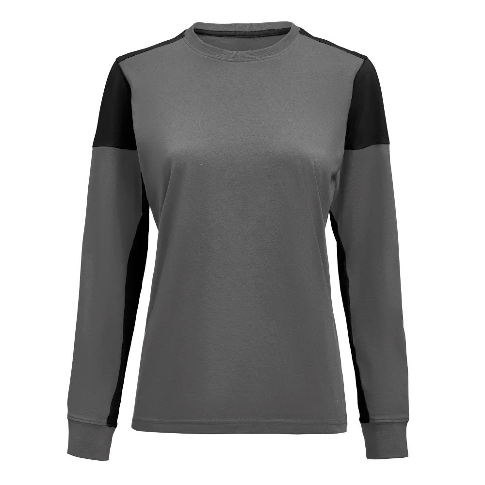Printer Prime T-Shirt Long Sleeve T-Shirt Dames Staalgrijs Zwart