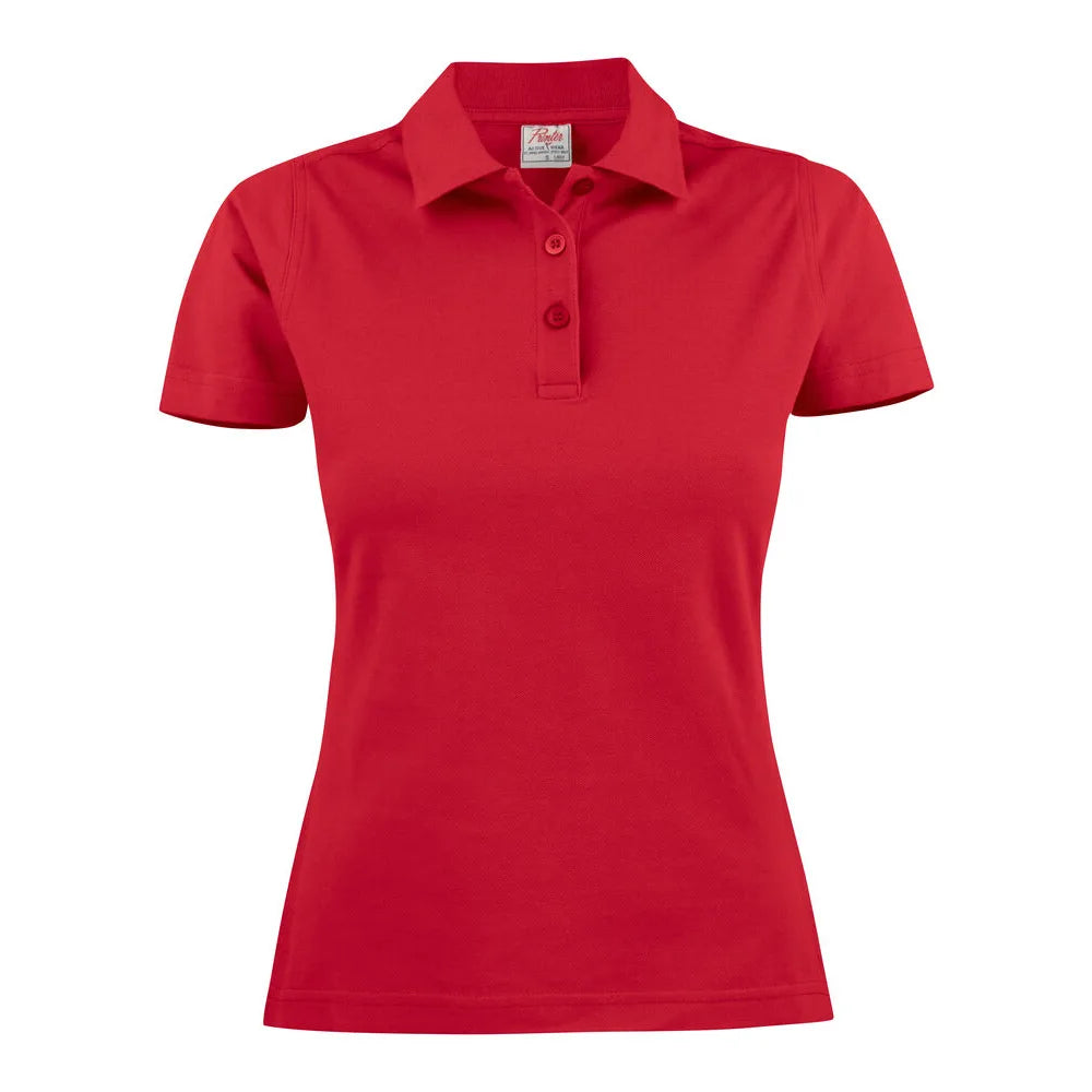 Printer Surf Polo Pique Dames Rood