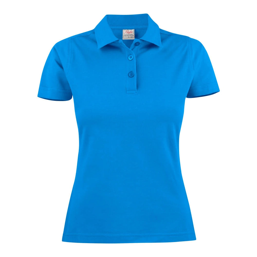 Printer Surf Polo Pique Dames Oceaan Blauw