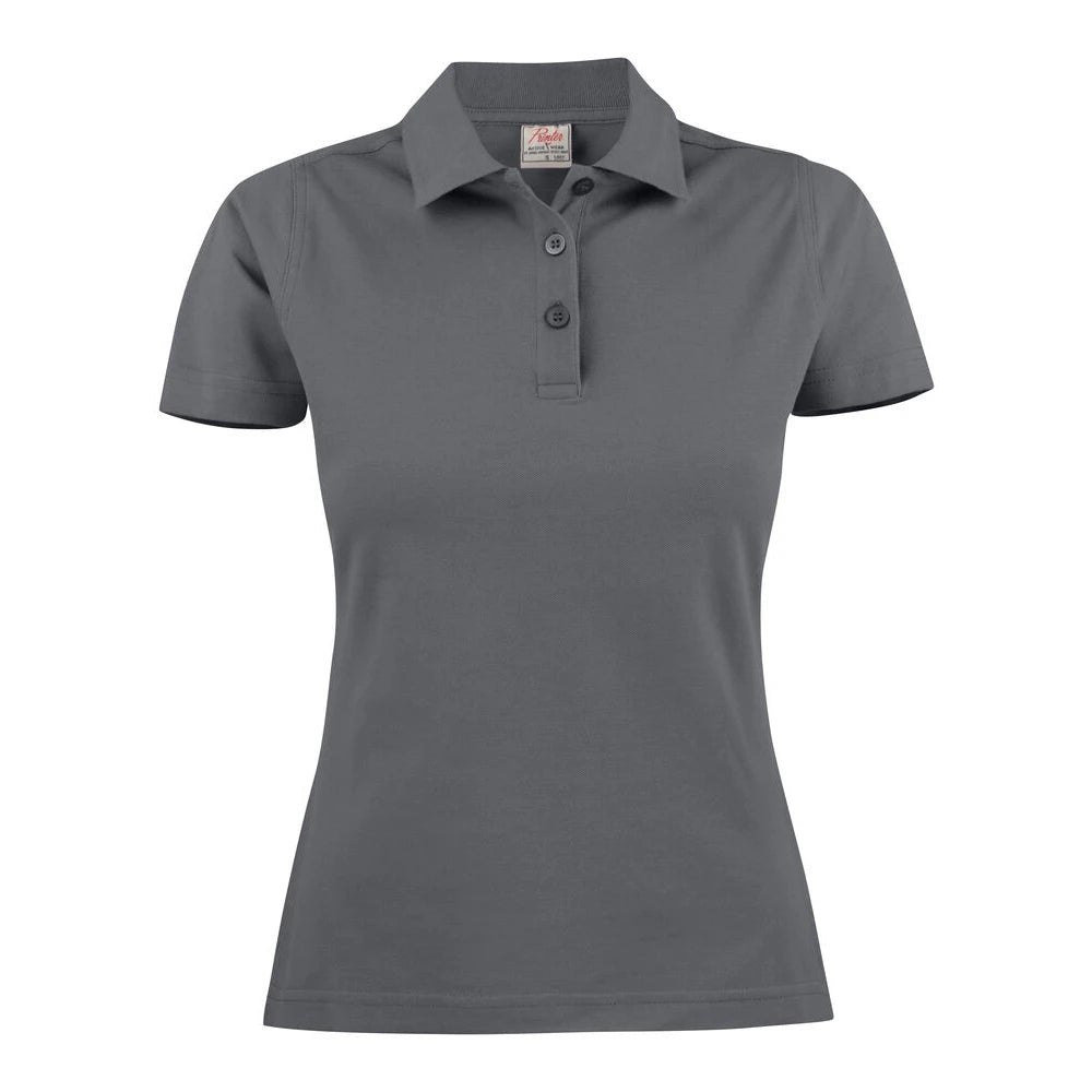 Printer Surf Polo Pique Dames Staalgrijs