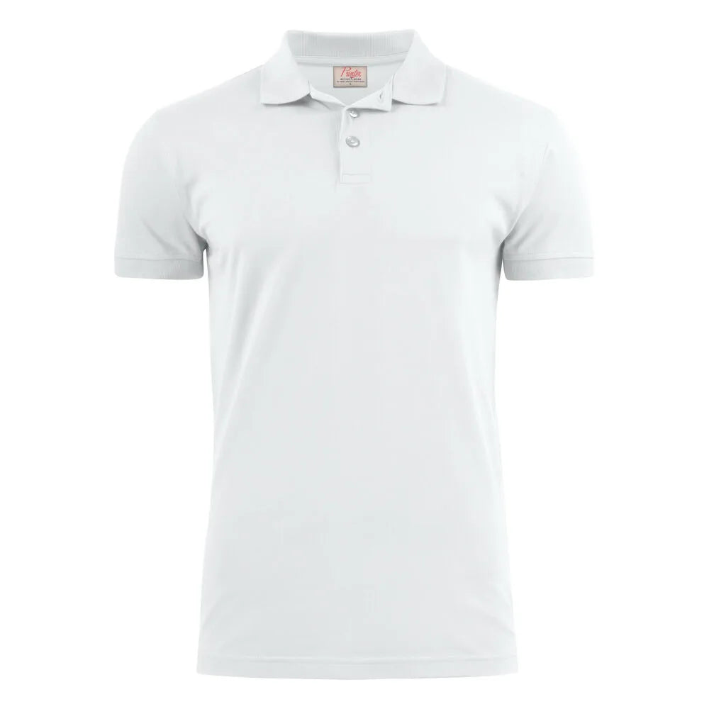 Printer Surf Stretch Polo Pique Heren Wit